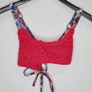 California Waves Crochet Bralette Bikini Top